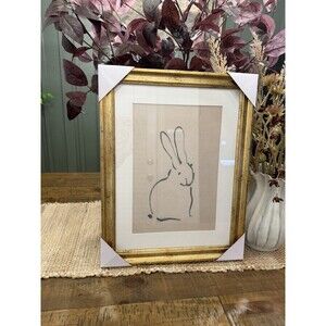 14"x18" Bunny Sketch Framed Art Threshold designed with Studio McGee NEW